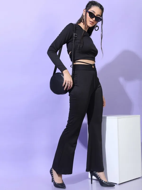 Tokyo Talkies Women Black Co-Ords
