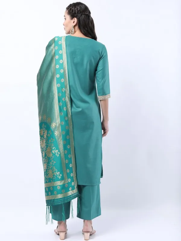 Women Kurta With Palazzo & Dupatta