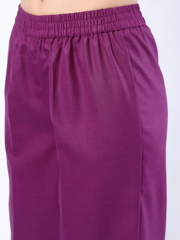 Women Straight Kurta With Palazzo & Dupatta