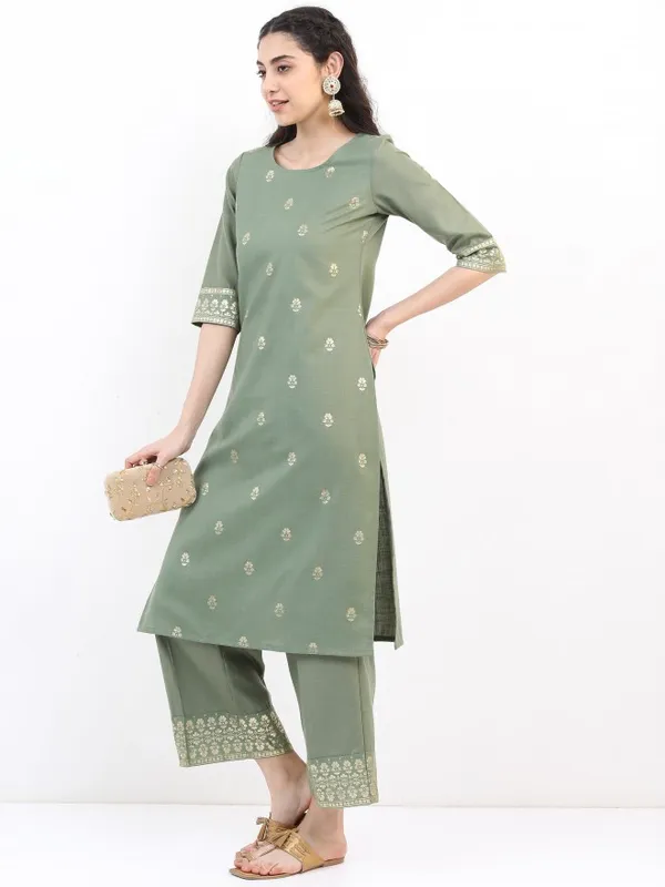 Women Straight Kurta With Palazzo & Dupatta