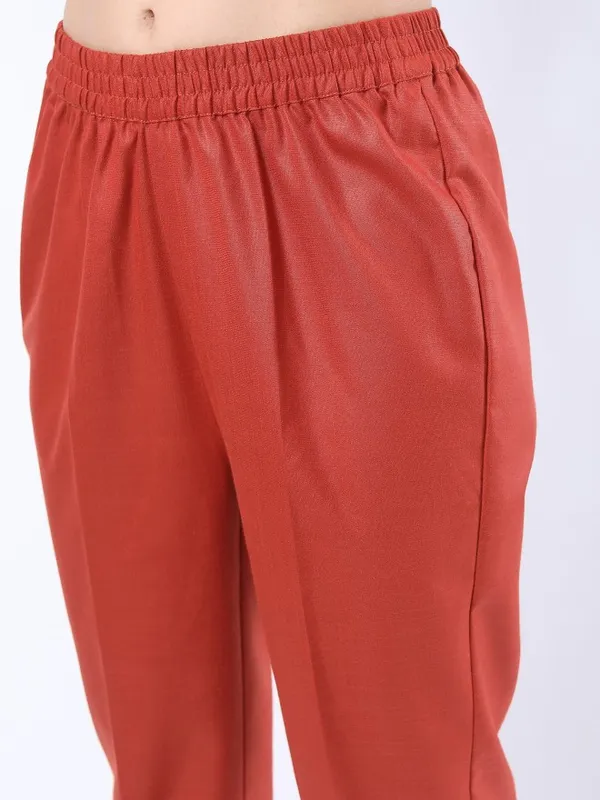 Women Straight Kurta With Trouser & Dupatta