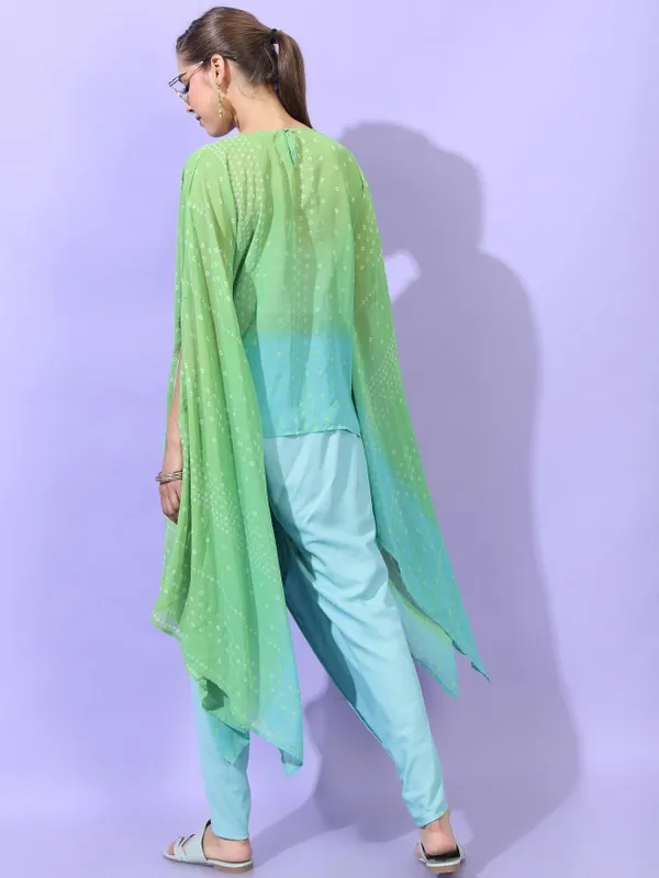  Vishudh Women Turquoise Printed Kurta Sets