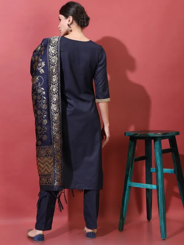  Vishudh Women Navy Blue Printed Kurta Sets