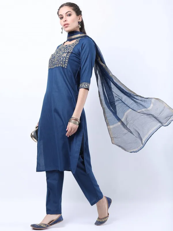 Women Kurta With Trouser & Dupatta