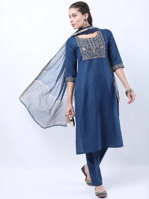 Women Kurta With Trouser & Dupatta