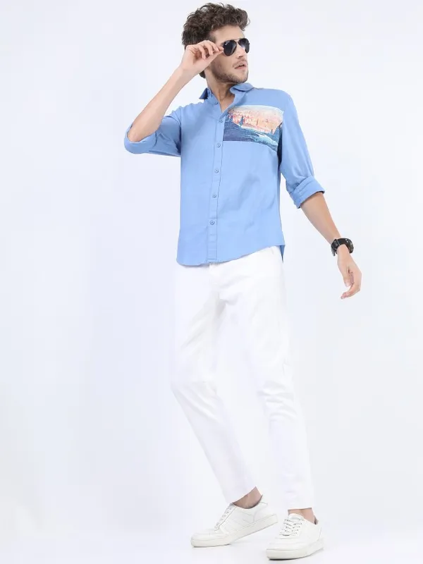  Ketch Men White Slim Fit Clean Look Jeans