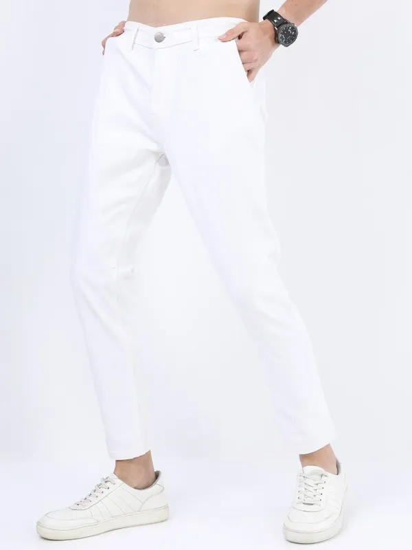  Ketch Men White Slim Fit Clean Look Jeans