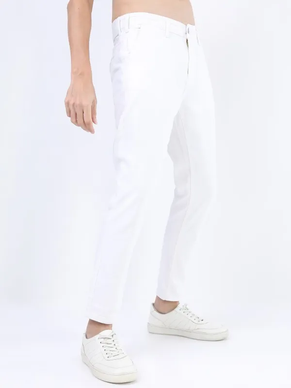  Ketch Men White Slim Fit Clean Look Jeans