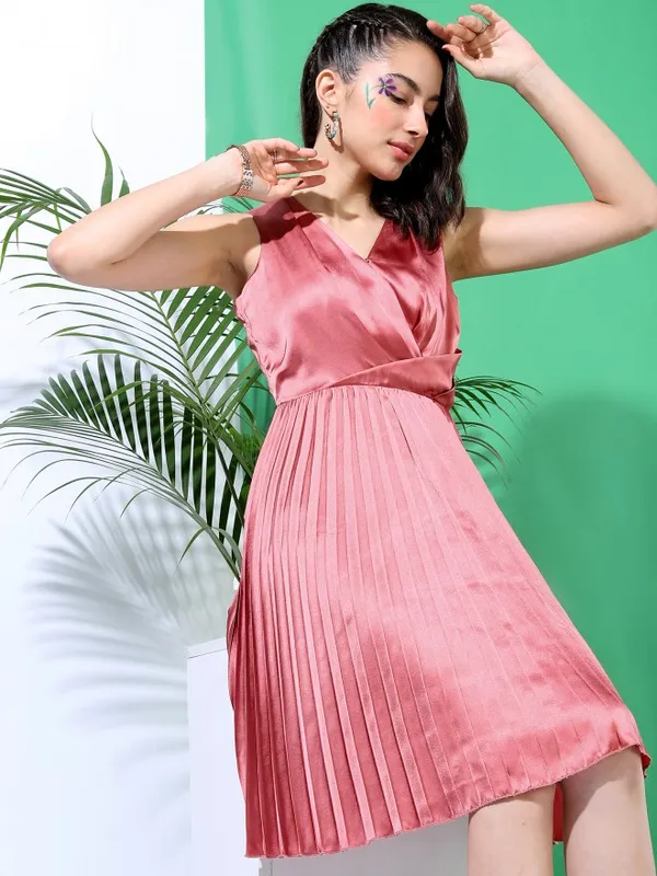 Solid Midi Dress