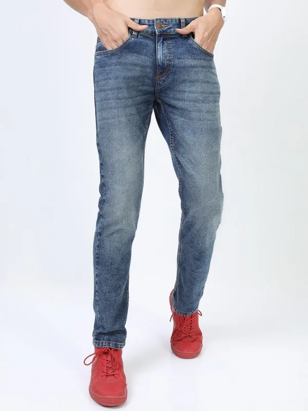  Ketch Men Blue Slim Fit Clean Look Jeans