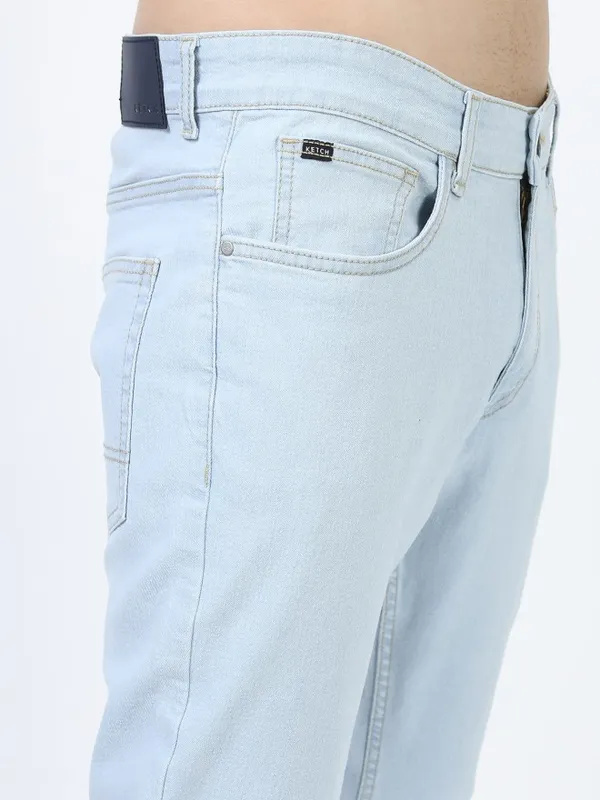  Ketch Men Blue Slim Fit Clean Look Jeans