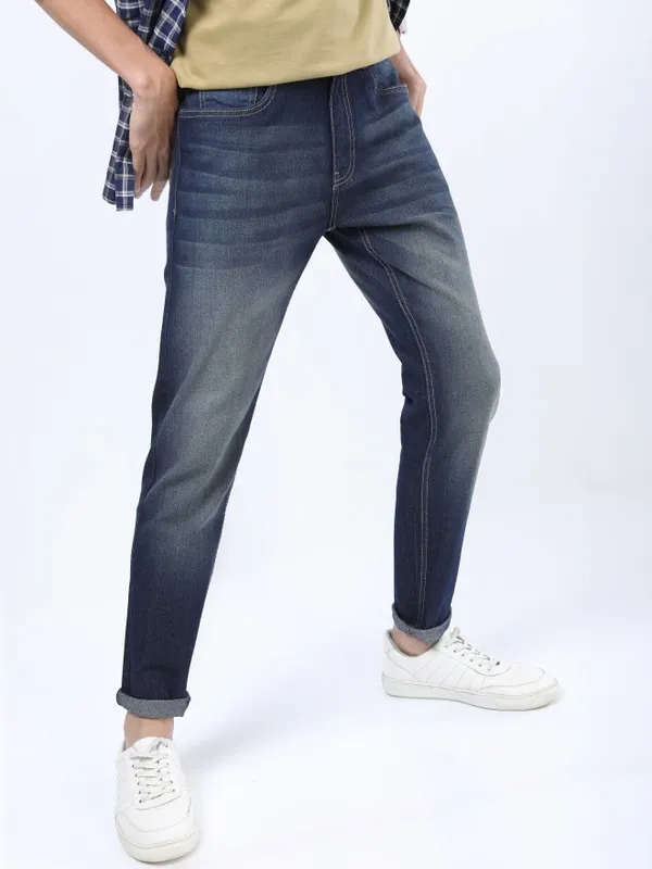  Ketch Men Blue Tapered Fit Clean Look Jeans