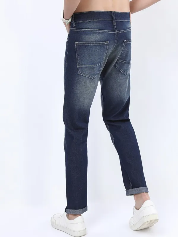  Ketch Men Blue Tapered Fit Clean Look Jeans