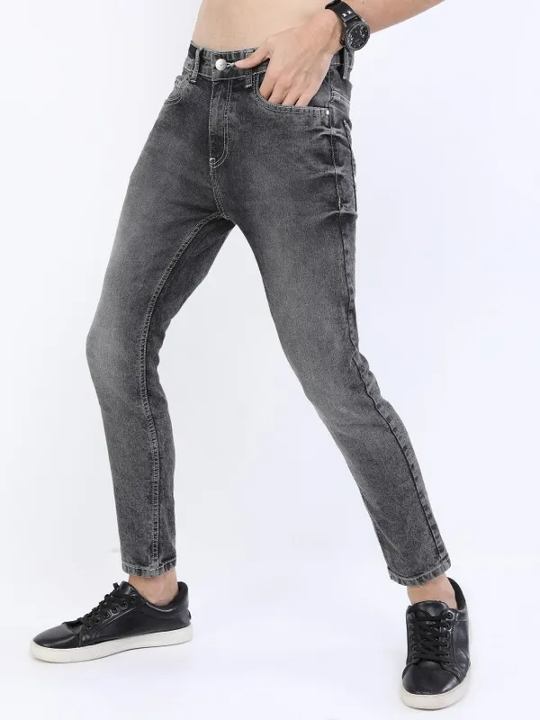  Ketch Men Grey Skinny Fit Clean Look Jeans