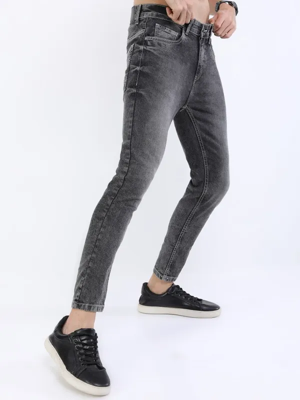  Ketch Men Grey Skinny Fit Clean Look Jeans