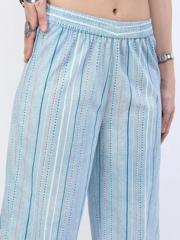  Vishudh Women Blue Printed Kurta Sets