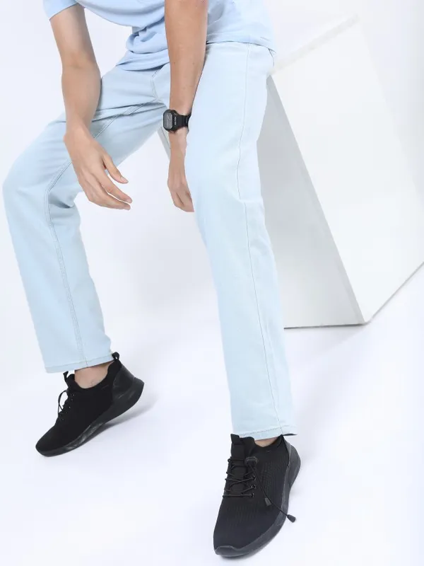  Ketch Men Blue Straight Fit Clean Look Jeans