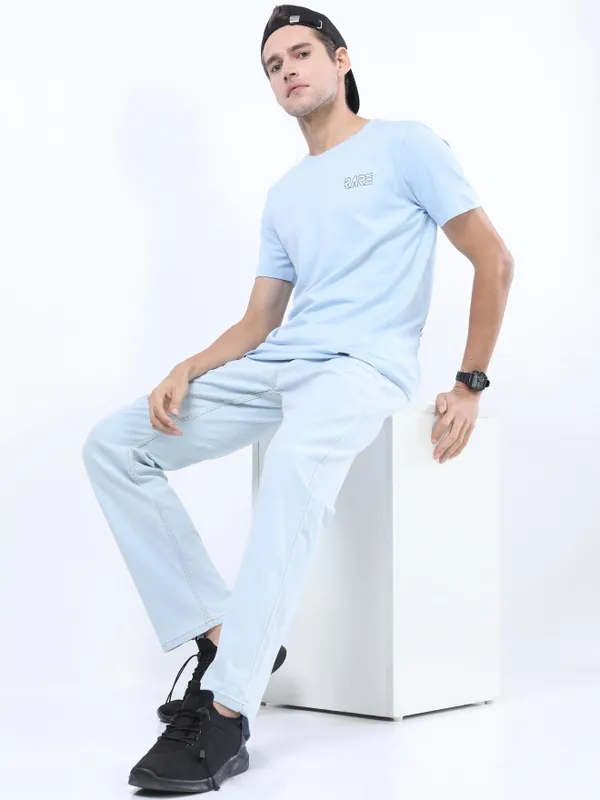  Ketch Men Blue Straight Fit Clean Look Jeans