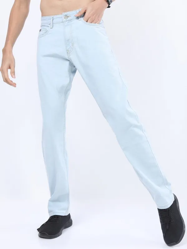  Ketch Men Blue Straight Fit Clean Look Jeans
