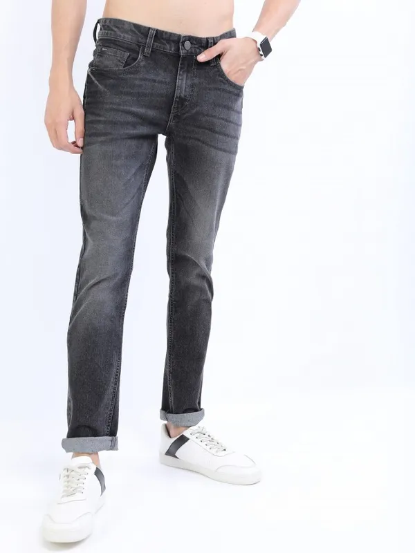  Ketch Men Charcoal Slim Fit Clean Look Jeans