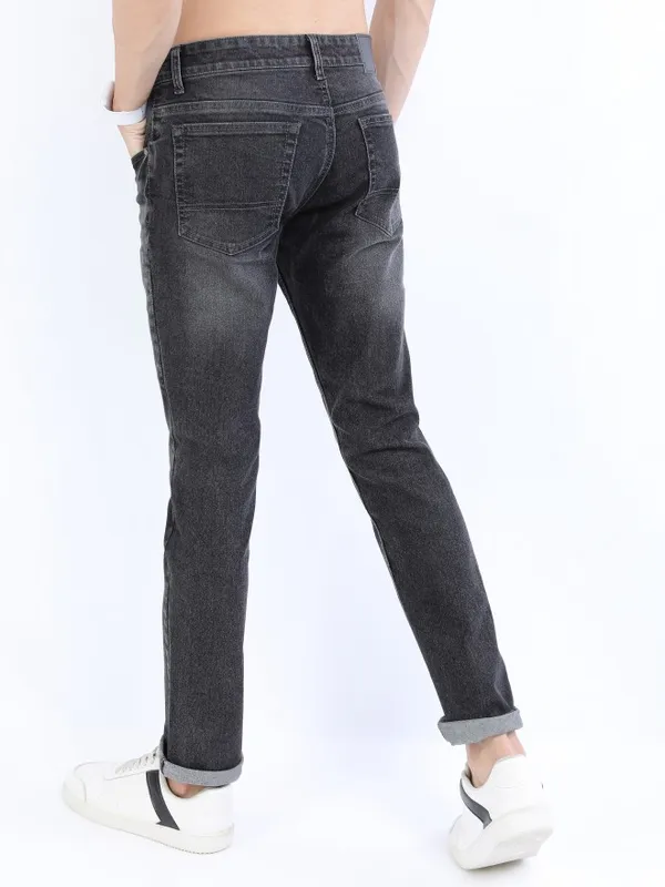  Ketch Men Charcoal Slim Fit Clean Look Jeans
