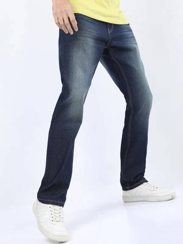  Ketch Men Blue Straight Fit Clean Look Jeans