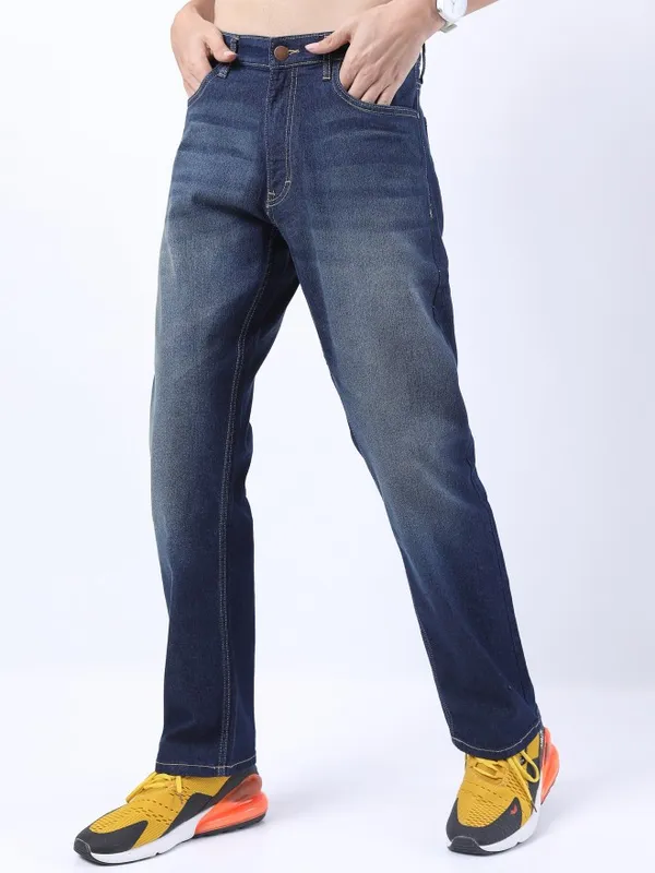  Ketch Men Blue Straight Fit Clean Look Jeans