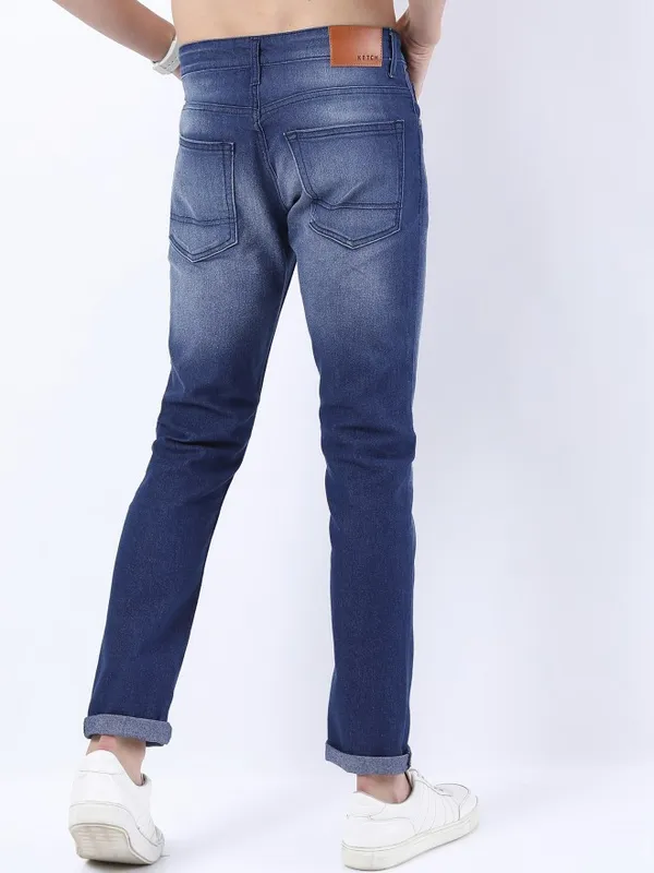  Ketch Men Blue Slim Fit Clean Look Jeans