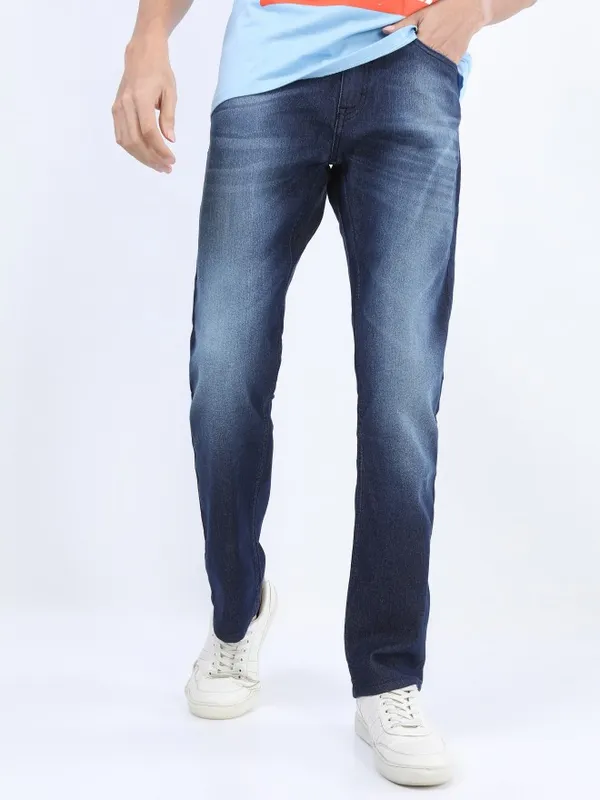  Ketch Men Blue Straight Fit Clean Look Jeans