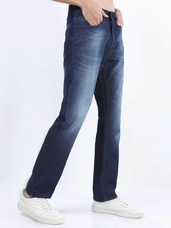  Ketch Men Blue Straight Fit Clean Look Jeans