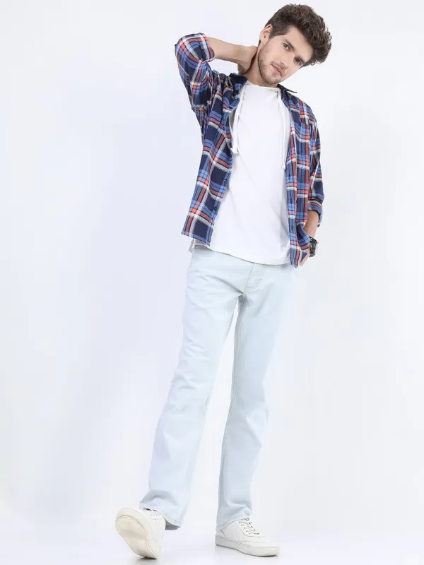  Ketch Men Blue Straight Fit Clean Look Jeans