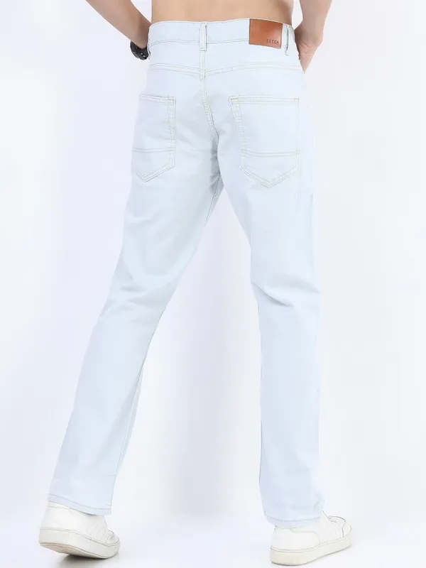  Ketch Men Blue Straight Fit Clean Look Jeans