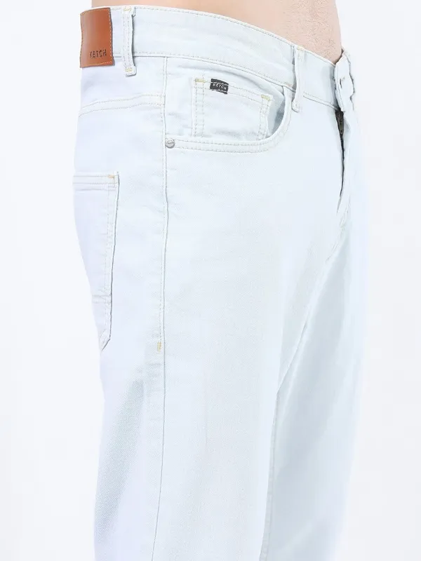  Ketch Men Blue Straight Fit Clean Look Jeans