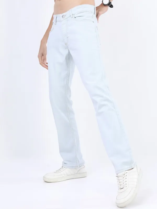  Ketch Men Blue Straight Fit Clean Look Jeans
