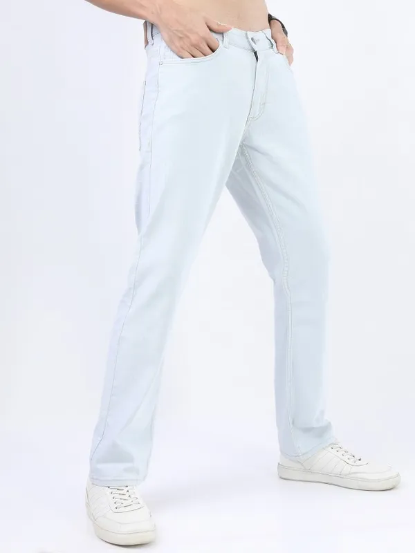 Ketch Men Blue Straight Fit Clean Look Jeans