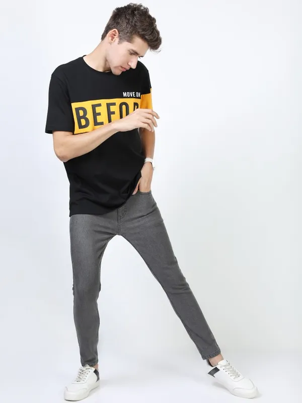  Ketch Men Grey Skinny Fit Clean Look Jeans