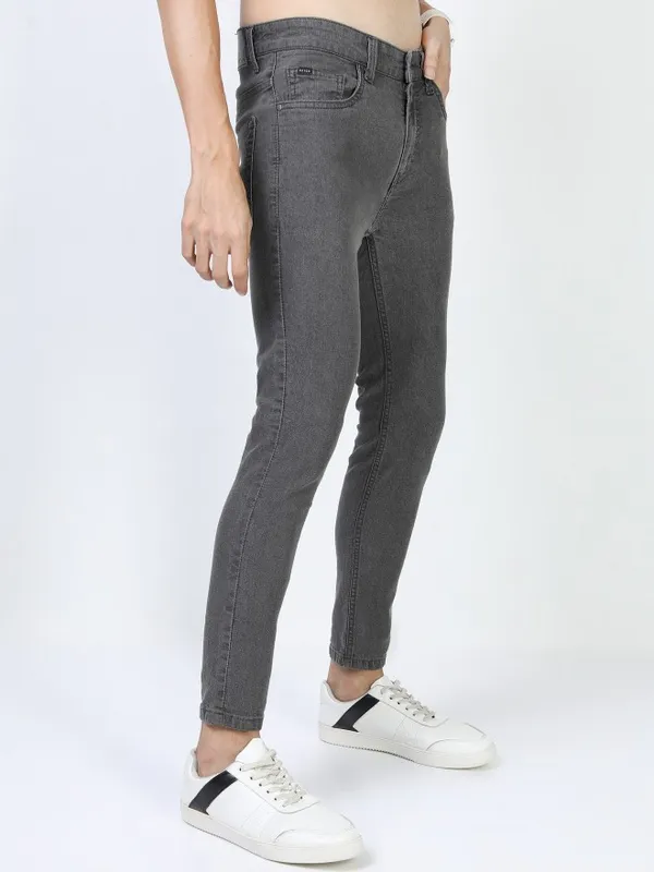  Ketch Men Grey Skinny Fit Clean Look Jeans