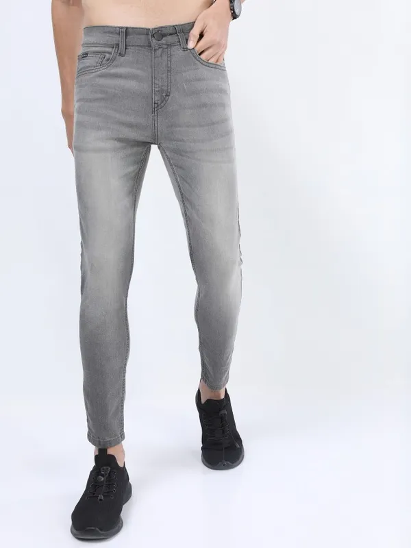  Ketch Men Grey Skinny Fit Clean Look Jeans