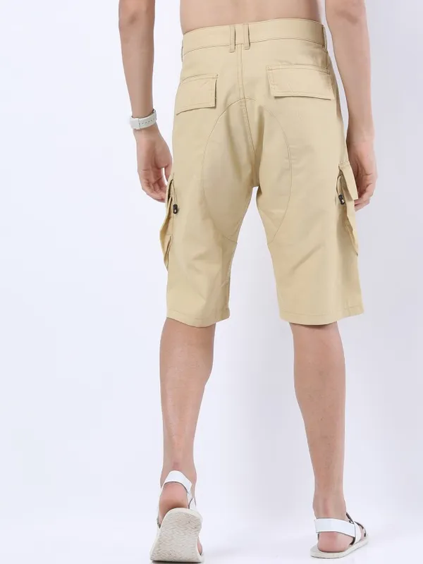  Ketch Men Beige Regular Fit Cargo Shorts Shorts