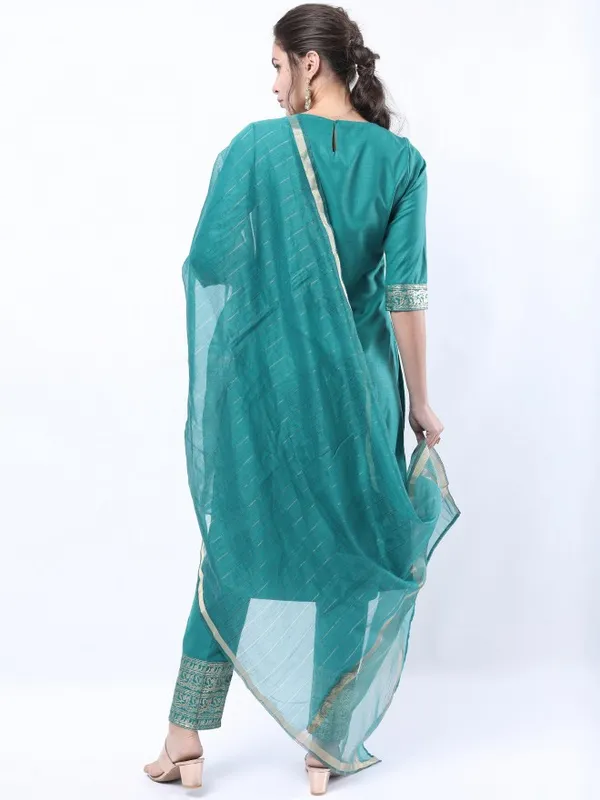  Ketch Women Green Printed Kurta Sets