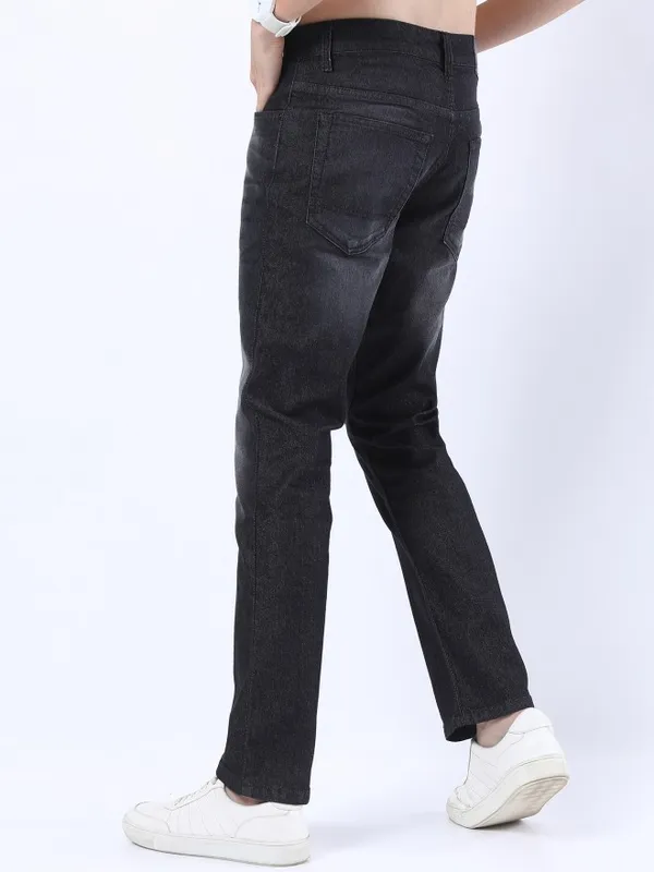  Ketch Men Charcoal Straight Fit Clean Look Jeans