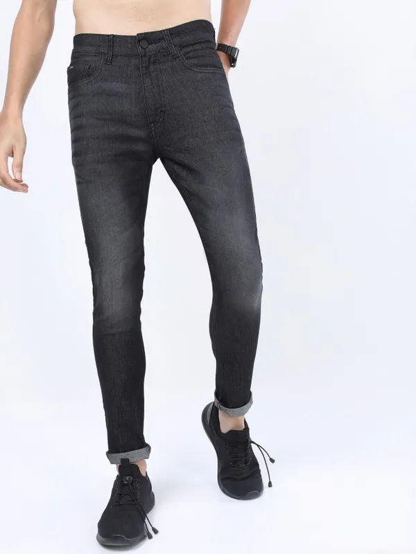  Ketch Men Charcoal Skinny Fit Clean Look Jeans