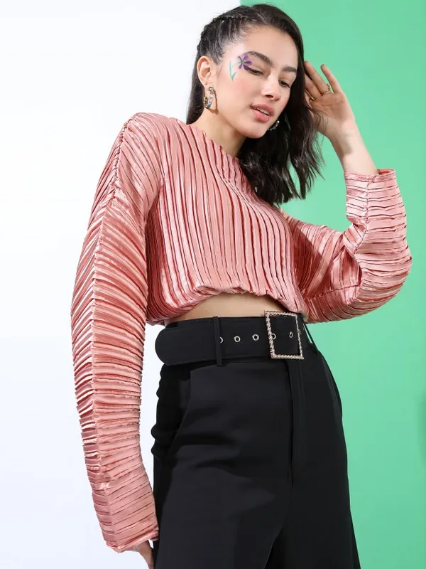  Tokyo Talkies Women Orange Solid Regular Tops