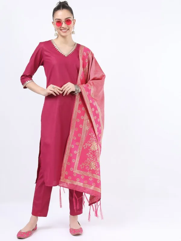Women Kurta with Trouser & Dupatta