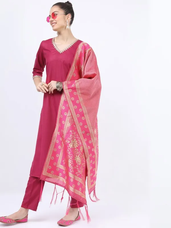 Women Kurta with Trouser & Dupatta