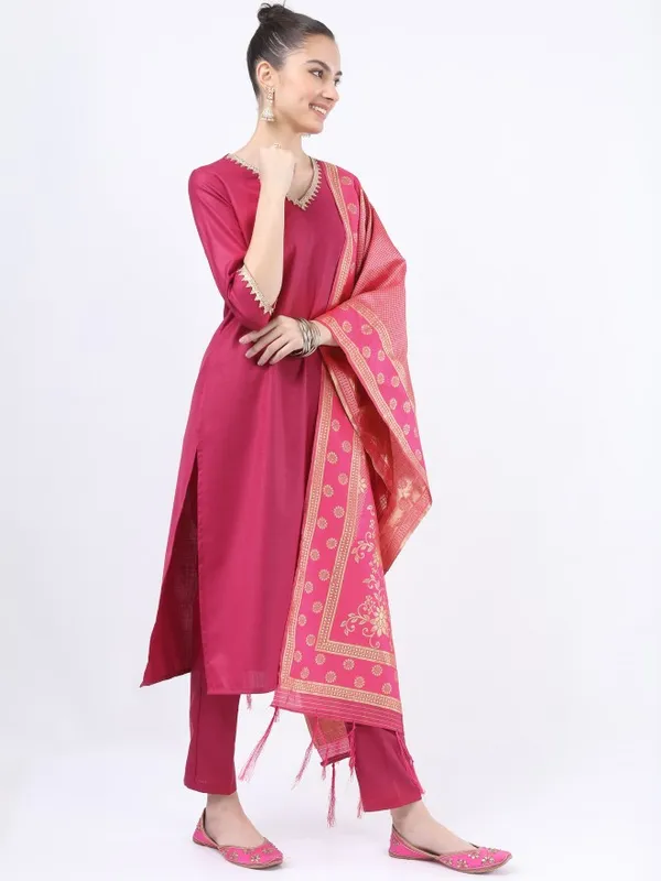 Women Kurta with Trouser & Dupatta