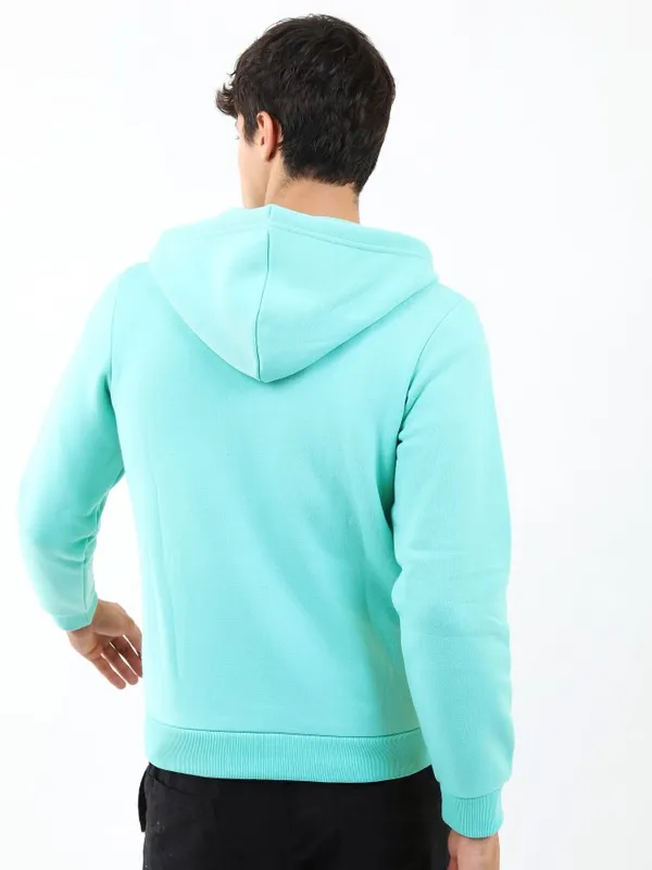  Ketch Men Blue Hood Front-Open Sweatshirts