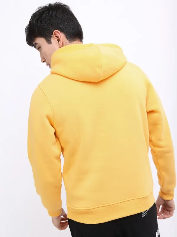  Ketch Men Yellow Hood Pullover Sweatshirts