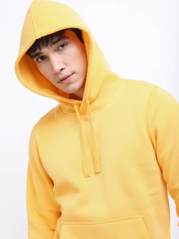  Ketch Men Yellow Hood Pullover Sweatshirts