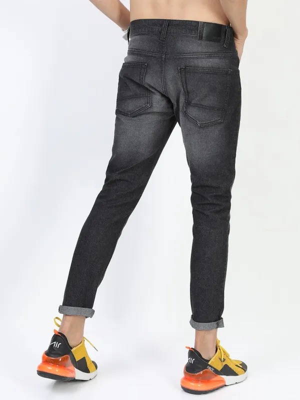  Highlander Men Black Skinny Fit Clean Look Jeans